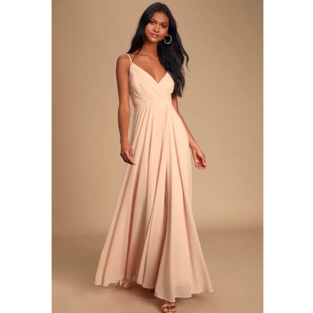 NWT Lulus pink maxi dress